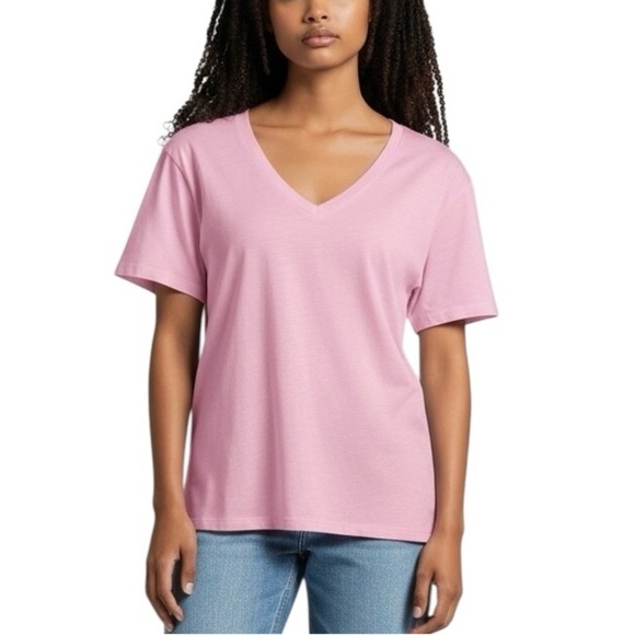 Old Navy Tops - Old Navy Everywear 100% Cotton V-Neck Tee Shirt Top in Pink Flamingo XL